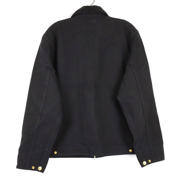 NWT Carhartt WIP Detroit Jacket (Spring) in Black (Rinsed) Dearborn Canvas (M) - Picture 2 of 6